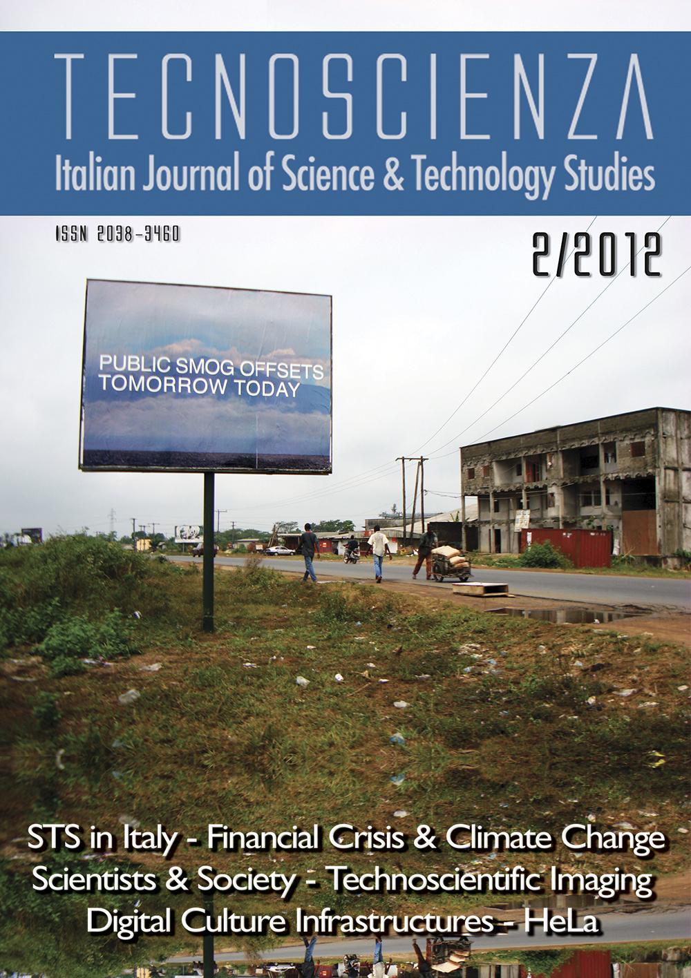 "Public Smog" by Amy Balkin et al. Cover of Tecnoscienza number 6 (2nd Issue, Year 2012)