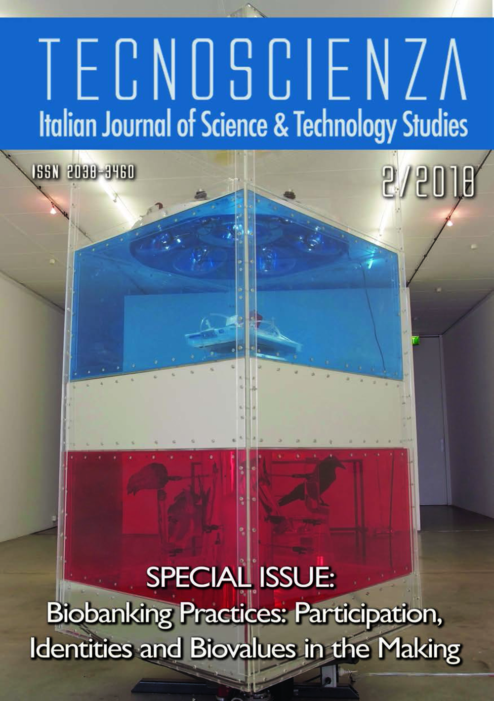 "NoArk" by The Tissue Culture & Art Project (Oron Catts and Ionat Zurr). Cover of Tecnoscienza number 18 (2nd Issue, Year 2018)